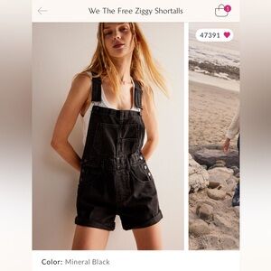 We The Free Ziggy Shortalls in Black